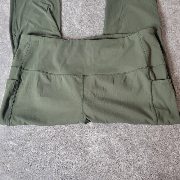 Baleaf Womens Pants 2XL Plus Leggings Capri Pull On Green Activewear GRE8XE - Picture 3 of 8